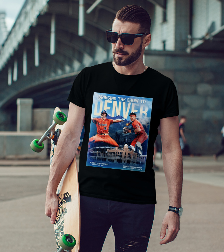 Bringing The Show To Denver August 14 15 Coors Field Clowns Baseball Event T-Shirt