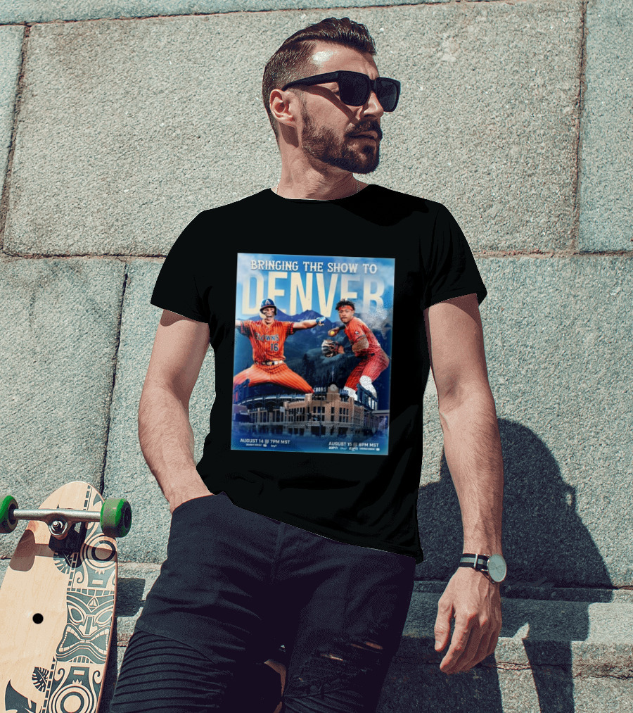 Bringing The Show To Denver August 14 15 Coors Field Clowns Baseball Event T-Shirt