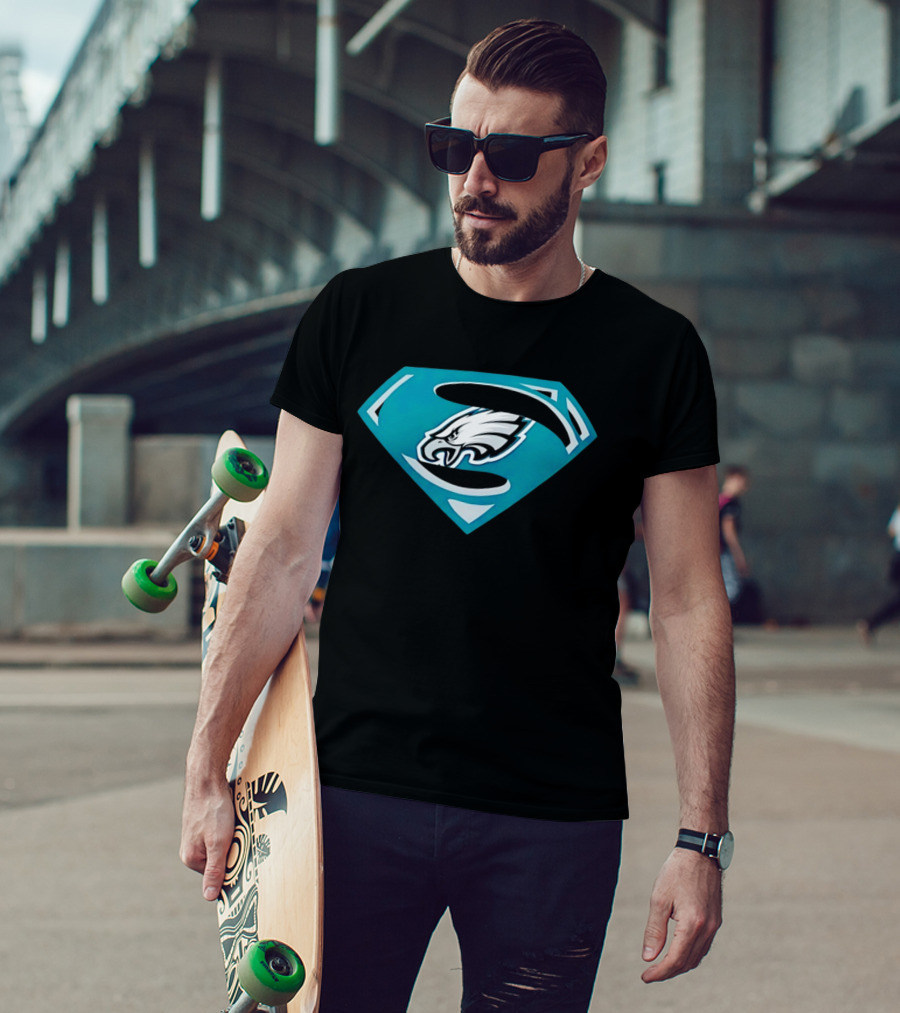 Philadelphia Eagles Superman Crest NFL Football Team T-Shirt