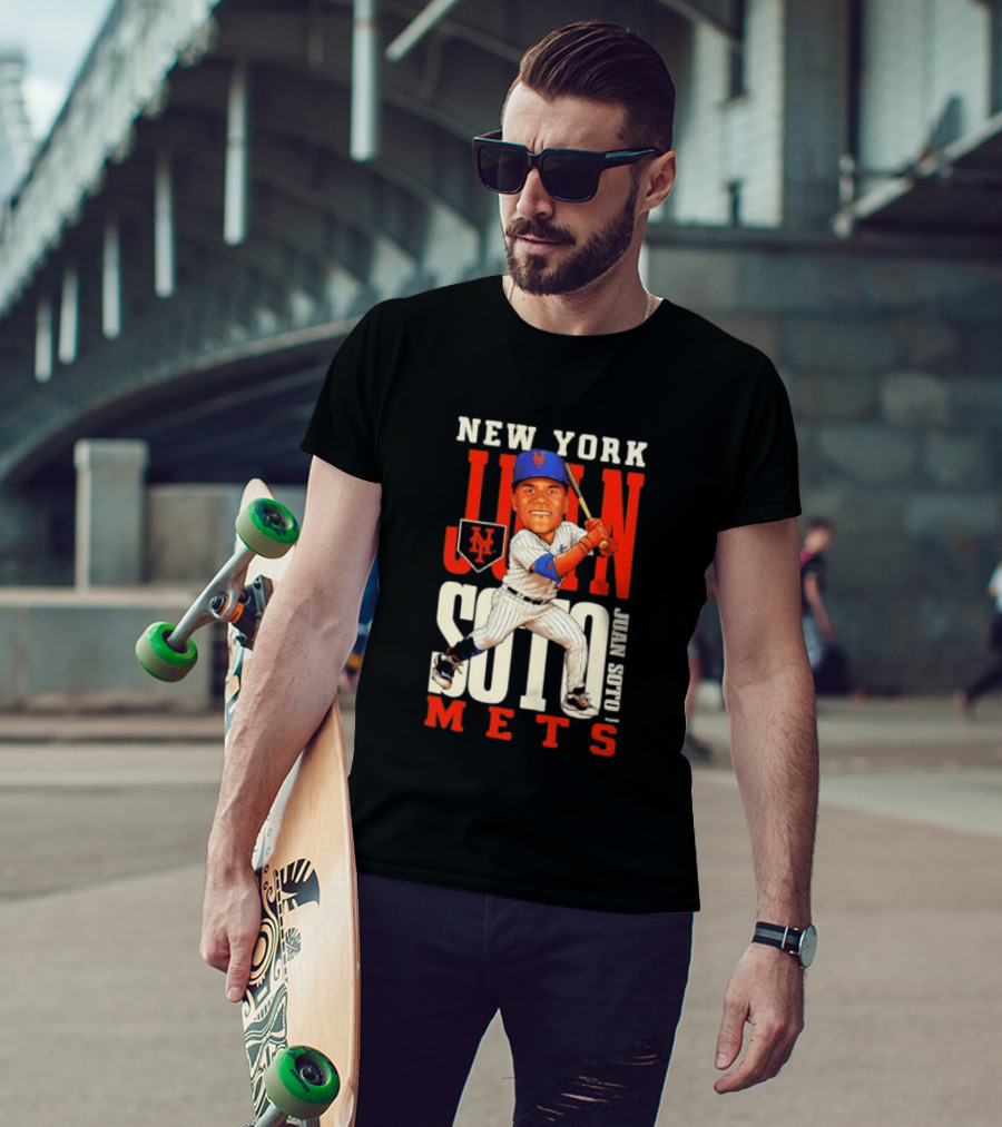 New York Mets Juan Soto Caricature MLB Baseball T-Shirt