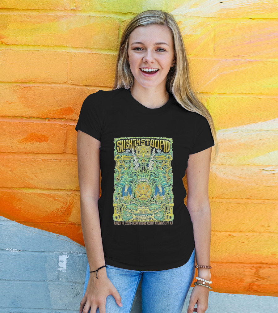 Slightly Stoopid August 14 2026 Ocean Casino Resort Atlantic City NJ Psychedelic Event T-Shirt