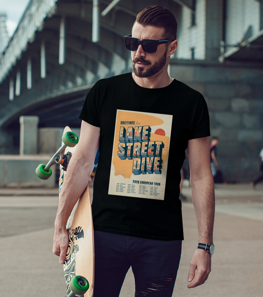 Greetings From Lake Street Dive 2026 European Tour Paris October 16 Le Bataclan T-Shirt
