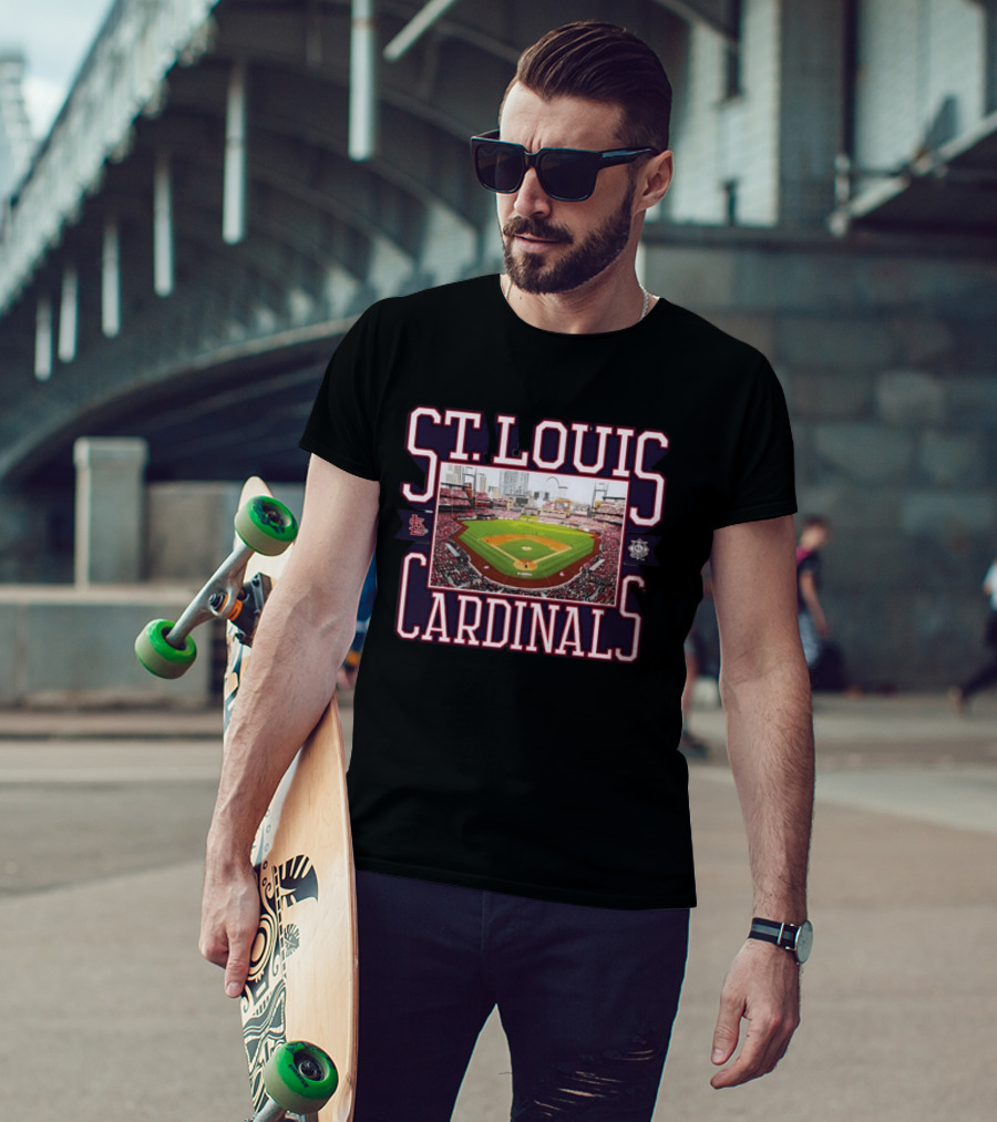 St Louis Cardinals Baseball Stadium View Busch Stadium STL Cityscape T-Shirt