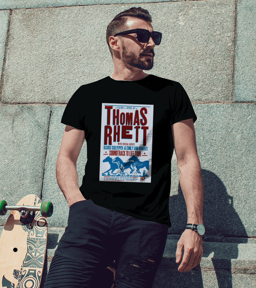 Thomas Rhett Bethel NY 2026 Soundtrack To Life Tour Kashus Culpepper Emily Ann Roberts T-Shirt