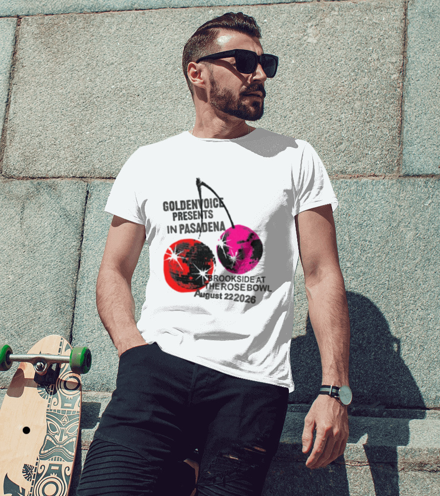 Goldenvoice Presents Pasadena Brookside At The Rose Bowl August 22 2026 Disco Cherry Baby T-Shirt