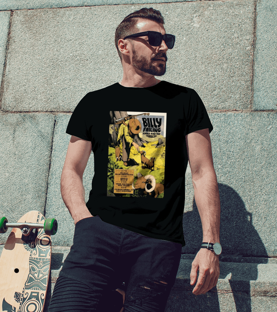 Billy Failing Summer Road Trip Colorado 2026 Dillon Amphitheater Belly Up Mesa Theater Lulu's Downtown T-Shirt