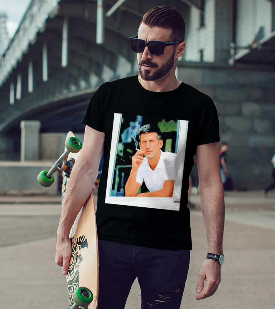 Novak Djokovic Smoking Tennis ATP Champion T-Shirt