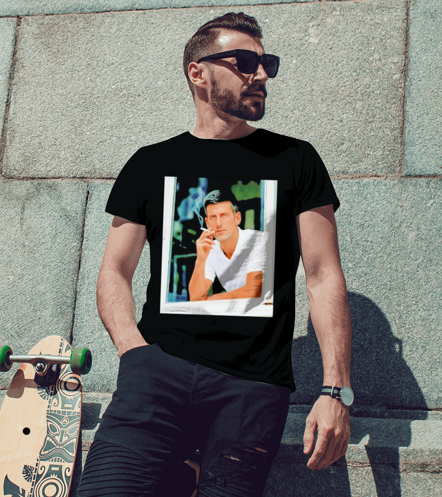 Novak Djokovic Smoking Tennis ATP Champion T-Shirt