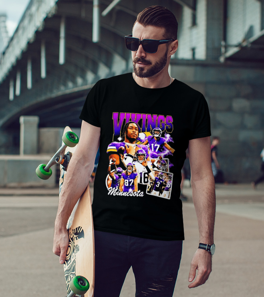 Fanatics Minnesota Vikings Notorious Justin Jefferson 87 83 16 17 Football T-Shirt