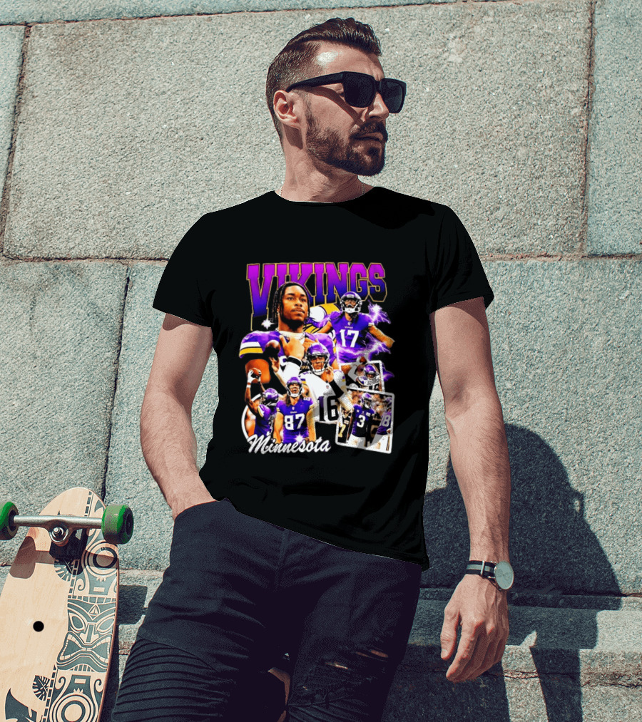 Fanatics Minnesota Vikings Notorious Justin Jefferson 87 83 16 17 Football T-Shirt