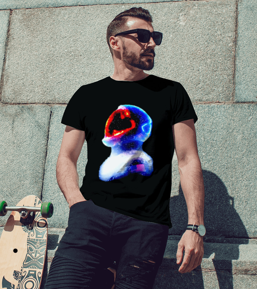 Galaxy Astronaut With American Flag Space Cosmic Adventure T-Shirt