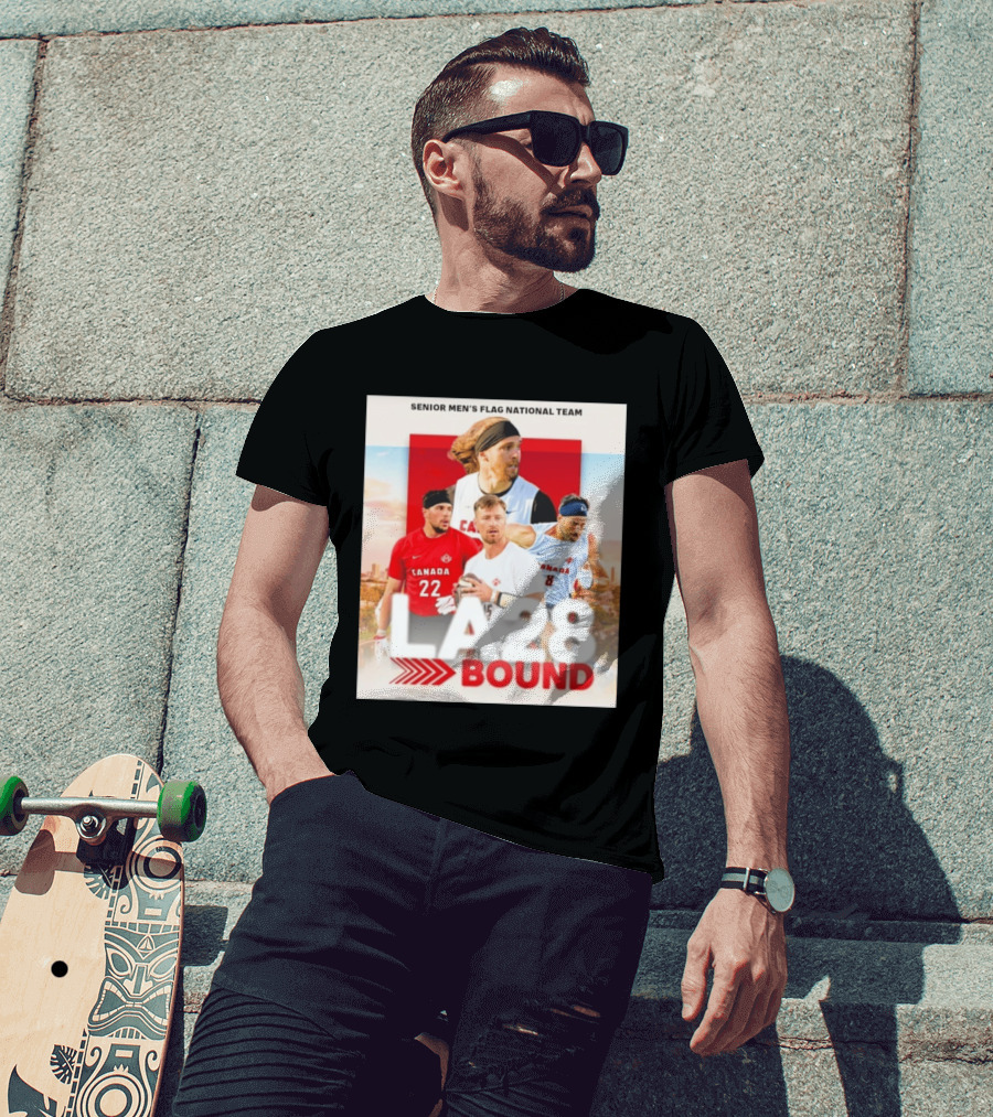 Senior Men's Flag National Team Canada LA28 Bound Canada Football Team Players T-Shirt