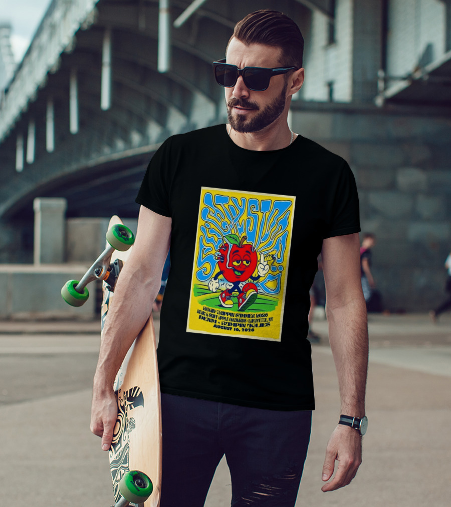 Slightly Stoopid Road Trippin Summer 2026 Apple Orchards LaFayette NY August 16 Dem Apples Bumpin Uglies T-Shirt