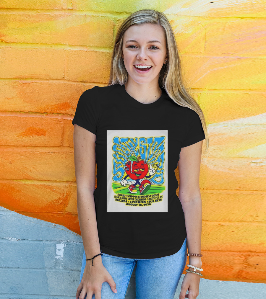 Slightly Stoopid Road Trippin Summer 2026 Beak & Skiff Orchards LaFayette NY August 16 With Denim And Bumpin Uglies T-Shirt