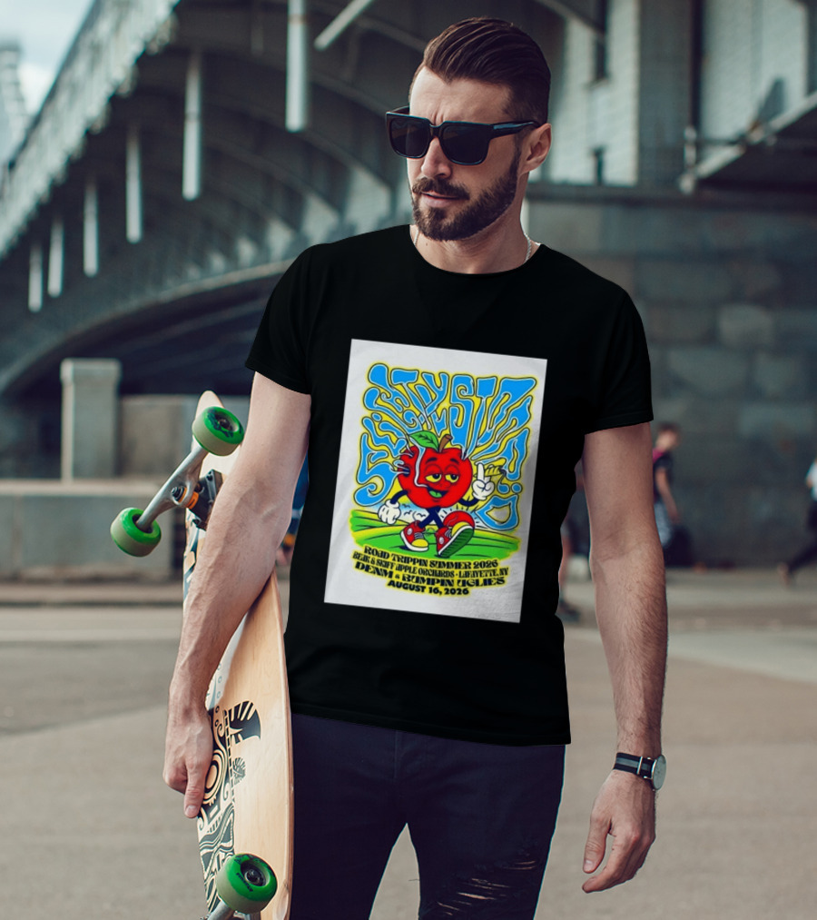 Slightly Stoopid Road Trippin Summer 2026 Beak & Skiff Orchards LaFayette NY August 16 With Denim And Bumpin Uglies T-Shirt