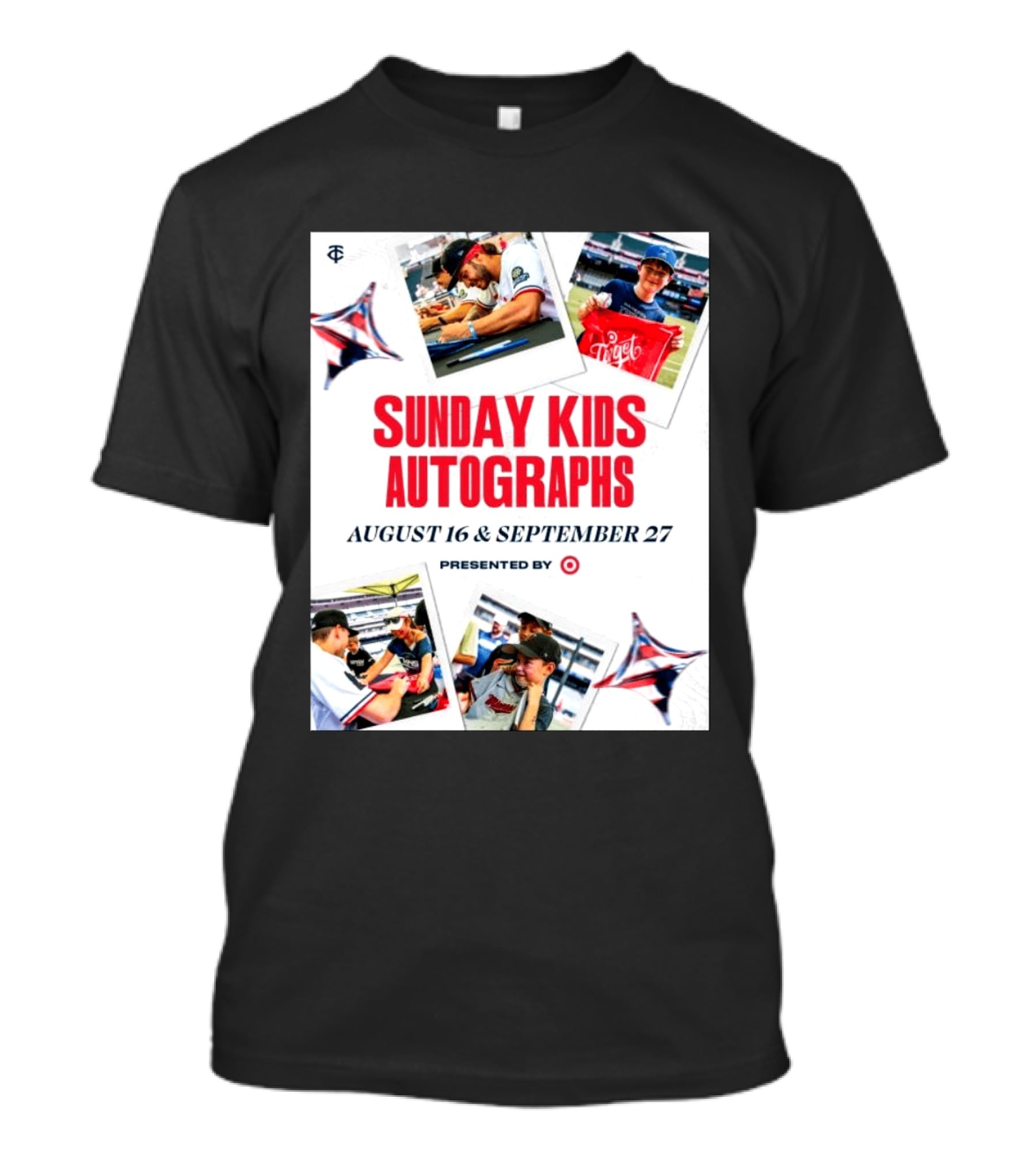 Sunday Kids Autographs August 16 & September 27 Presented By Target Twins Event T-Shirt