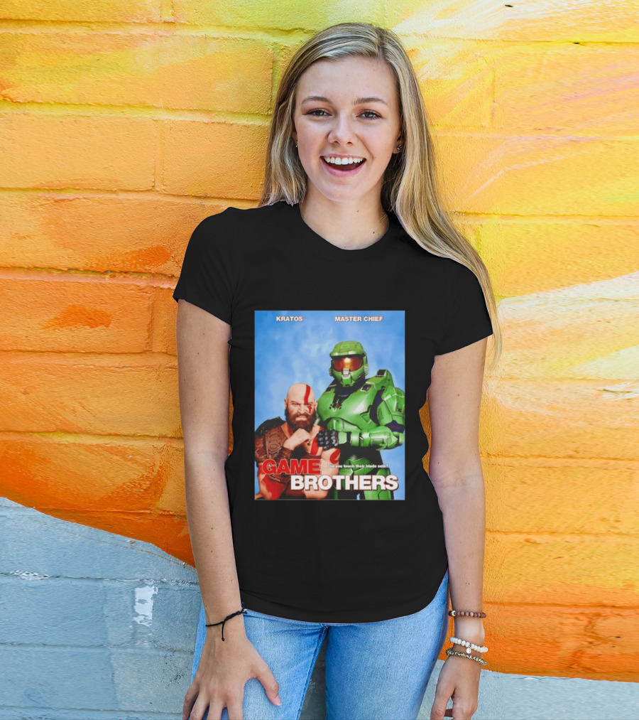Kratos Master Chief Game Brothers Did You Touch Their Blade Sets T-Shirt