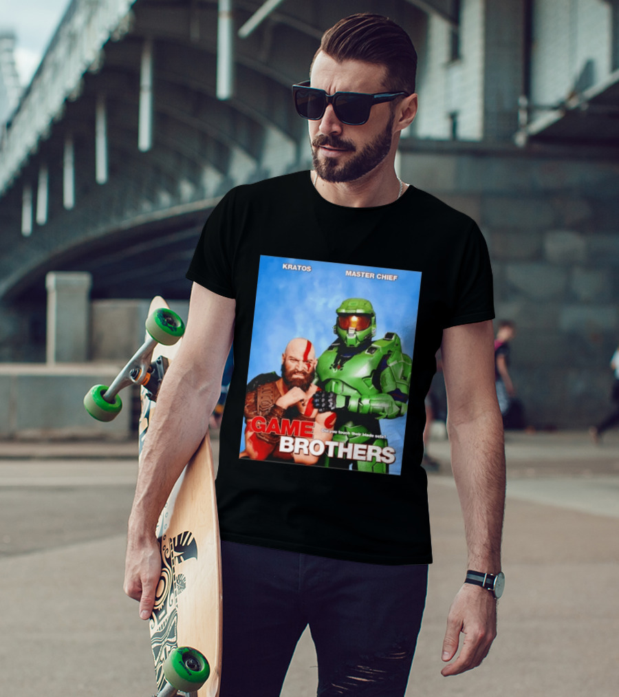 Kratos Master Chief Game Brothers Did You Touch Their Blade Sets T-Shirt