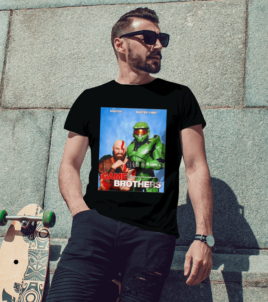 Kratos Master Chief Game Brothers Did You Touch Their Blade Sets T-Shirt