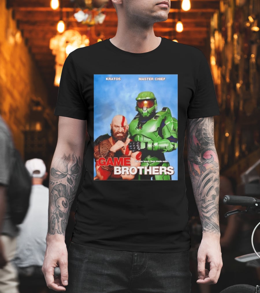 Kratos Master Chief Game Brothers Did You Touch Their Blade Sets T-Shirt