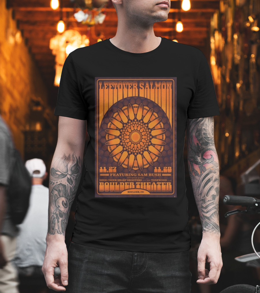 Leftover Salmon Boulder Theater November 27 28 2026 Featuring Sam Bush Deer Creek Sharp Shooters Tonewood T-Shirt