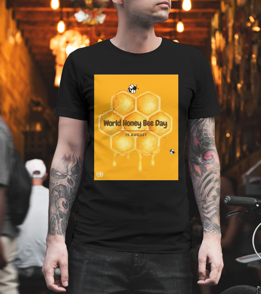 World Honey Bee Day 15 August Honeycomb T-Shirt