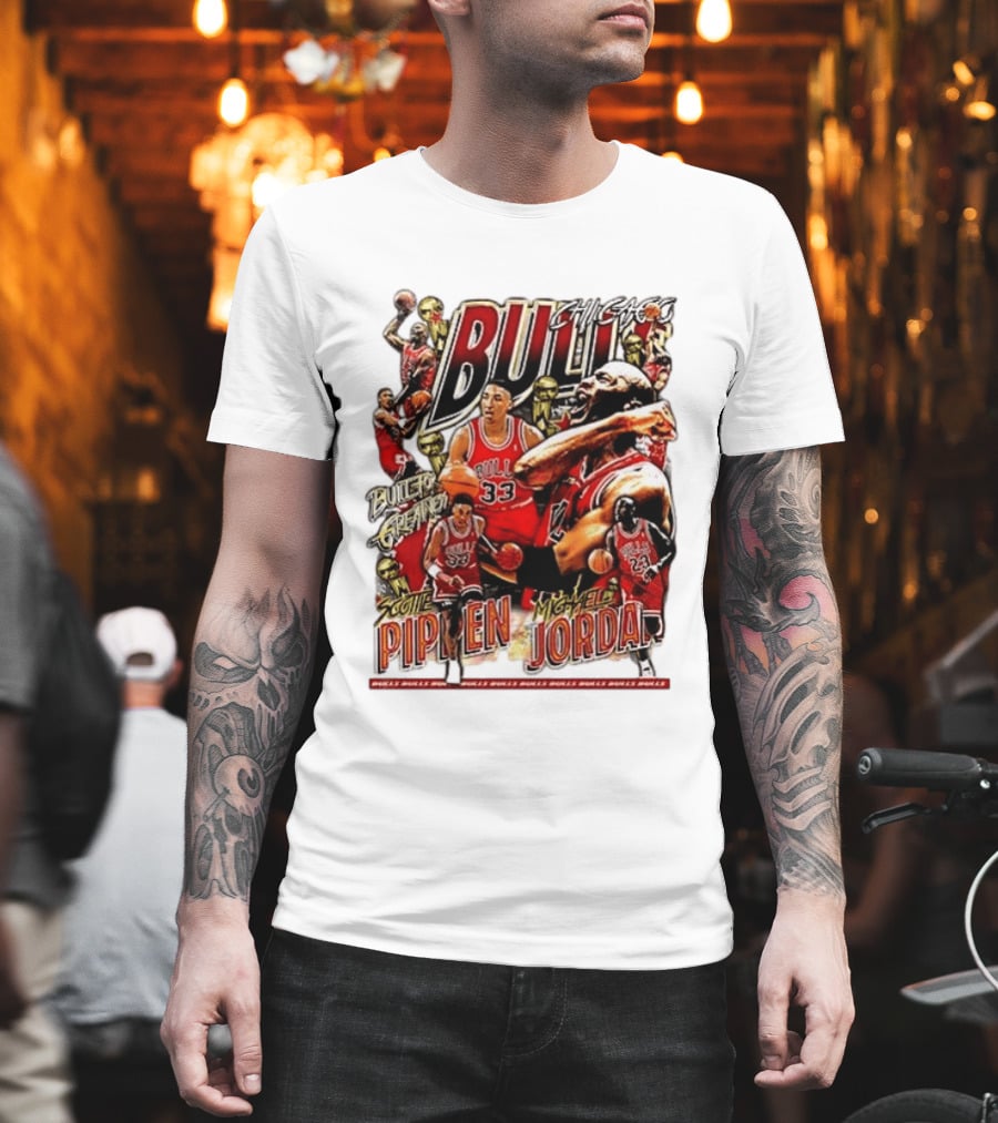 Chicago Bull Machael Jordan X Scotie Pippen Build For Greatness T-Shirt