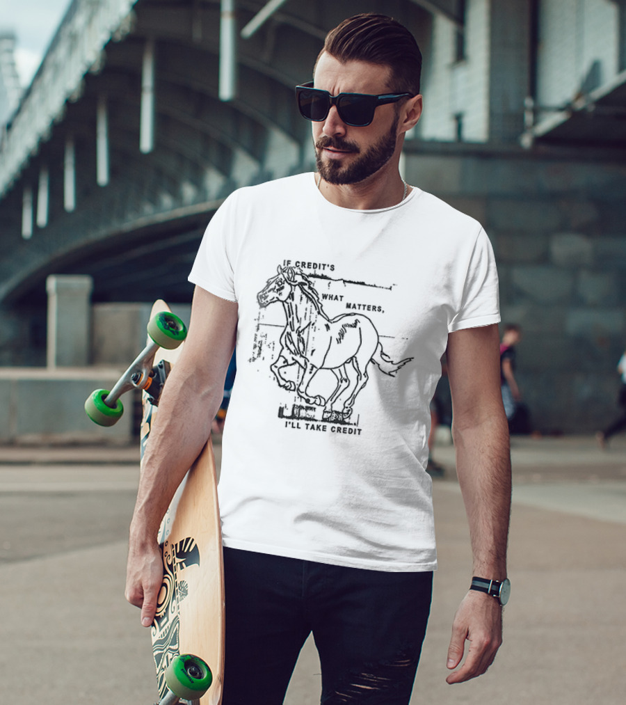 Hot Snakes Autimatic Midnight If Credit’s What Matters Horse T-Shirt