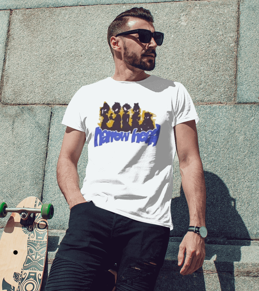 Narrow Head Silhouette Alien Characters T-Shirt