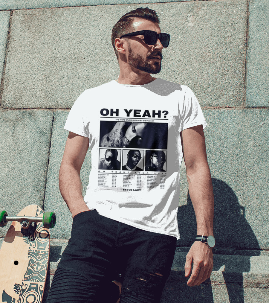 Steve Lacy Oh Yeah Tour Cities List Music Event Dates Compilation T-Shirt