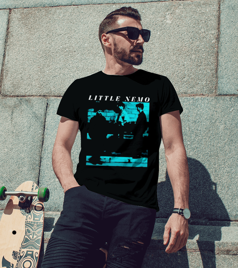 Little Nemo Post Punk Alternative Rock Band Aqua Blue Distressed T-Shirt