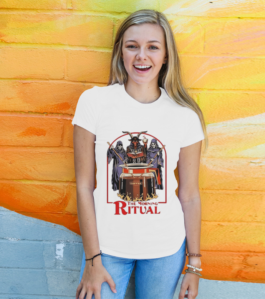 Ritual Coffee Grim Reaper Satanic Morning T-Shirt