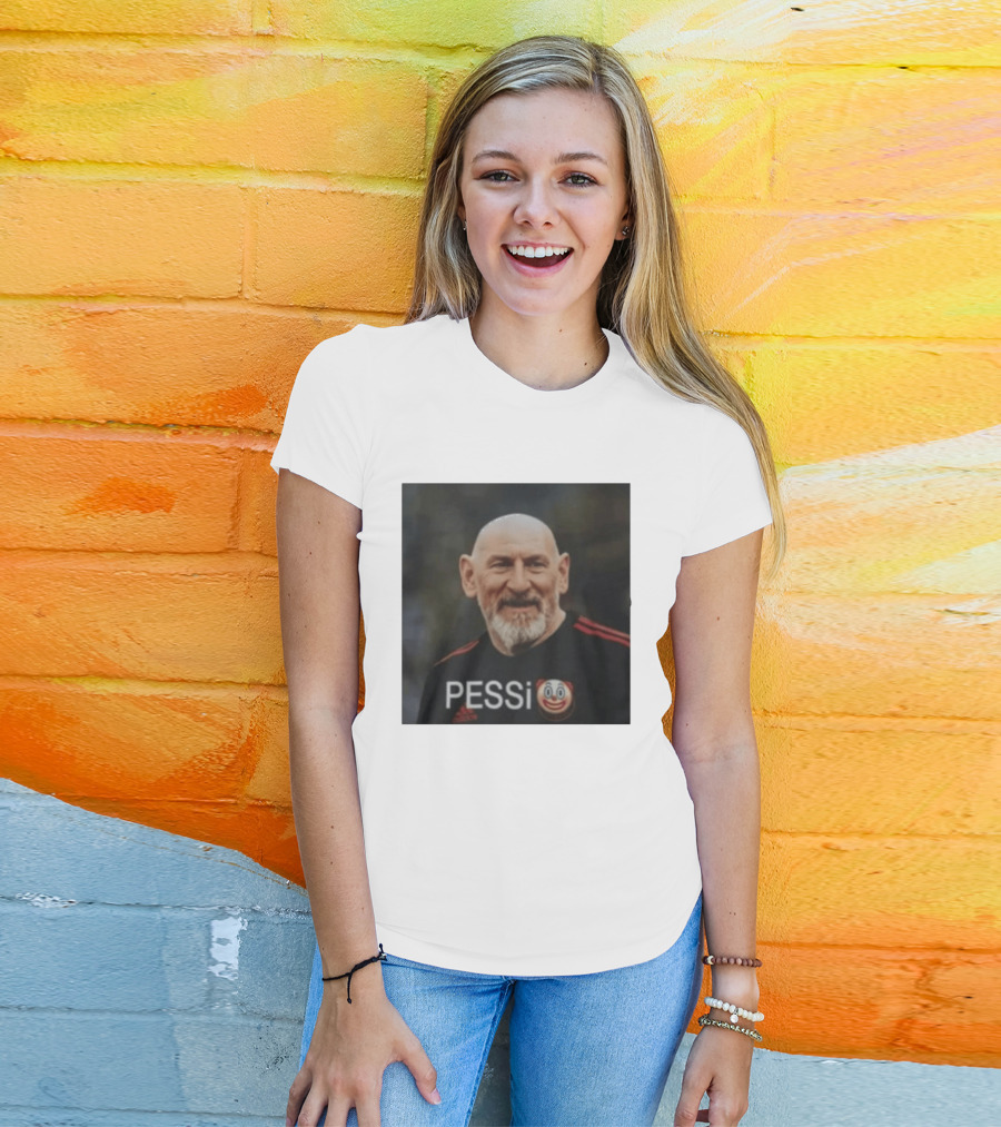 Pessi Clown Meme With AC Milan Jersey Featuring Bald Elderly Man T-Shirt