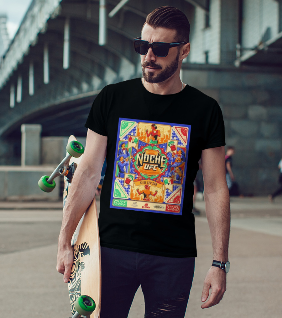 Noche UFC 12 De Sep Sáb Glendale Arizona Event Fiesta Vibrant S And Music Celebration T-Shirt