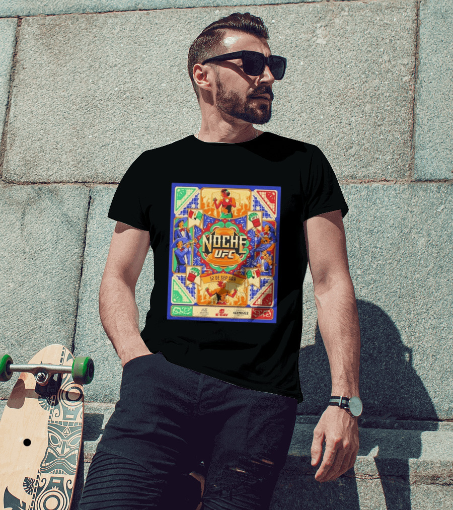 Noche UFC 12 De Sep Sáb Glendale Arizona Event Fiesta Vibrant S And Music Celebration T-Shirt