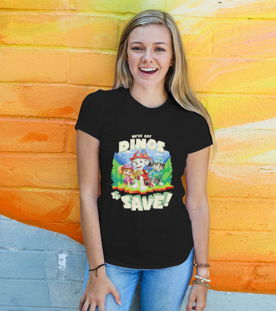 Paw Patrol We've Got Dinos To Save Marshall Adventure With Dinosaurs T-Shirt