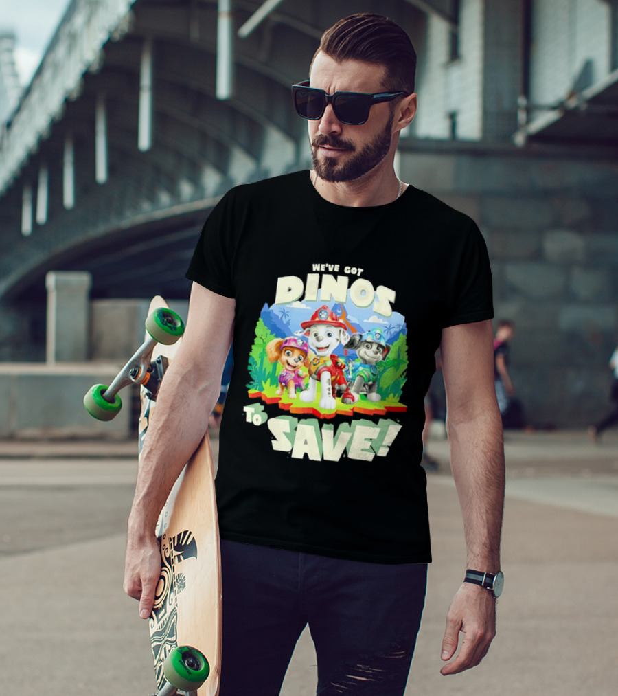 Paw Patrol We've Got Dinos To Save Marshall Adventure With Dinosaurs T-Shirt