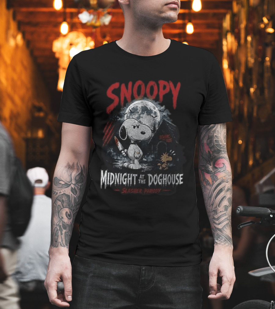 Snoopy Midnight At The Doghouse Slasher T-Shirt
