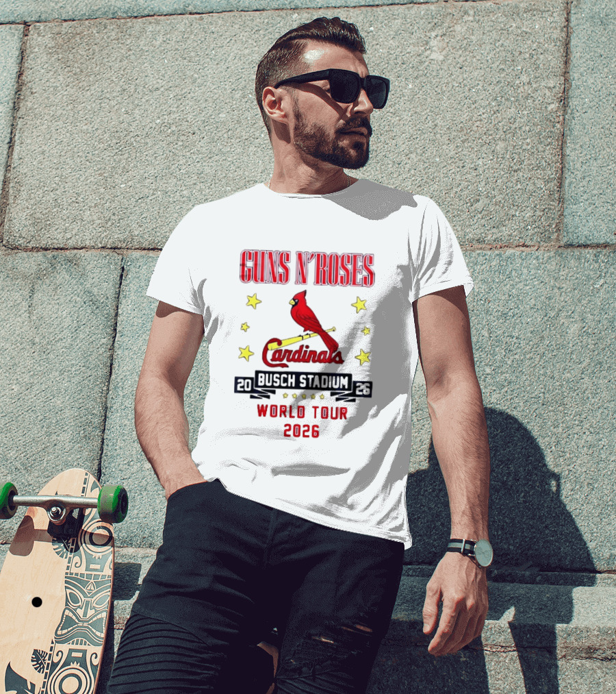 Guns N' Roses Busch Stadium St Louis Cardinals World Tour 2026 T-Shirt