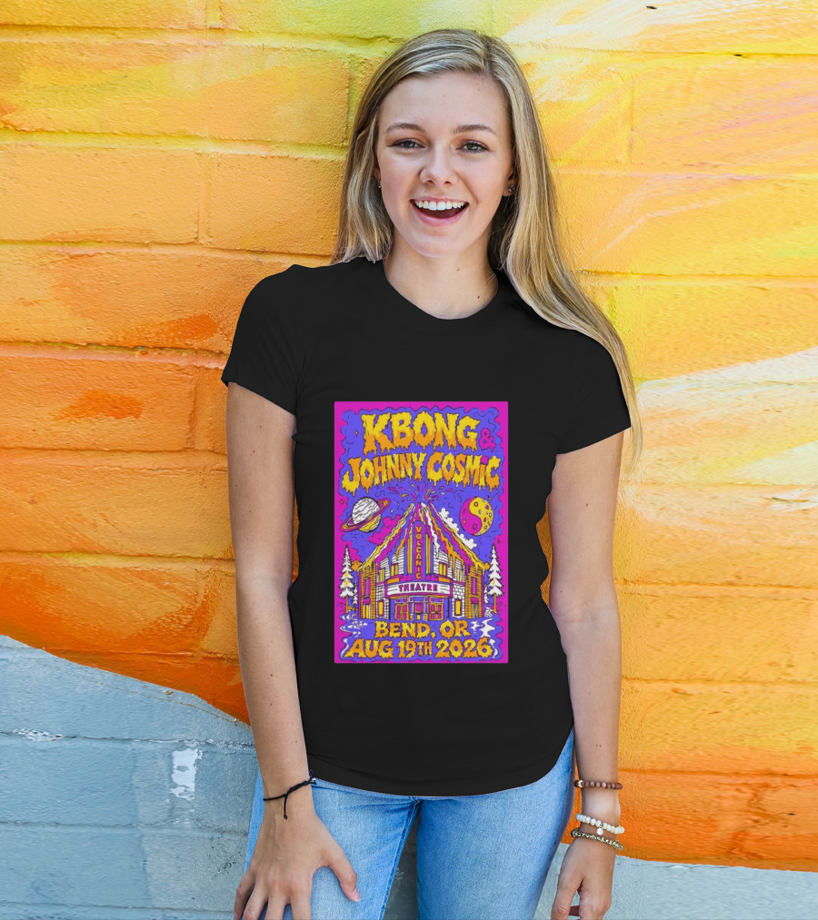 KBong Johnny Cosmic Bend OR August 19th 2026 Volcanic Theatre Concert T-Shirt