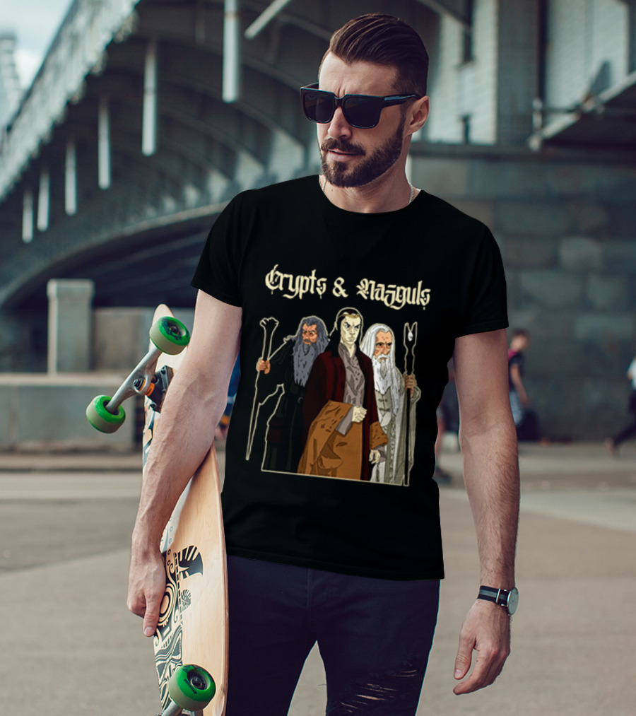 Crypts & Nazgûls Wizards Of The Rings Characters T-Shirt