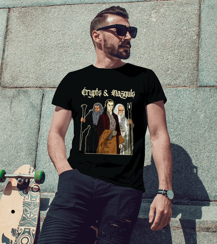 Crypts & Nazgûls Wizards Of The Rings Characters T-Shirt