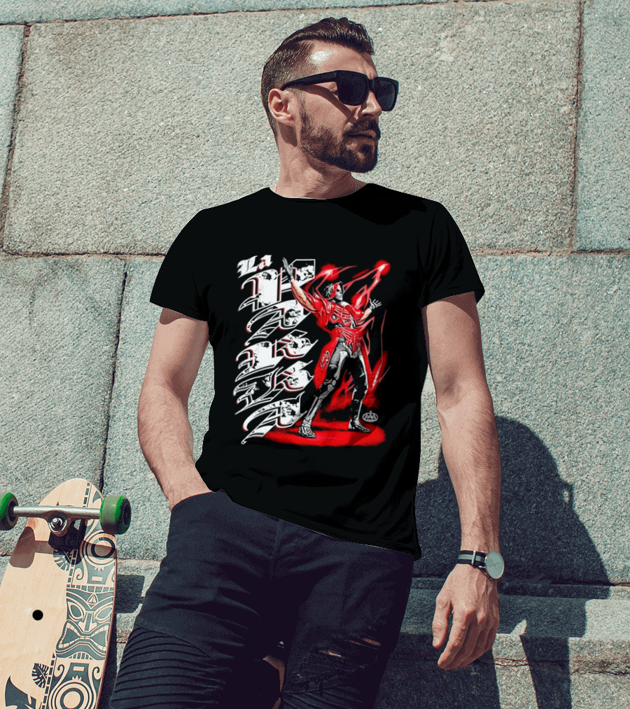 La Parka AAA Lucha Libre Legend Skeleton Warrior Action Hero T-Shirt