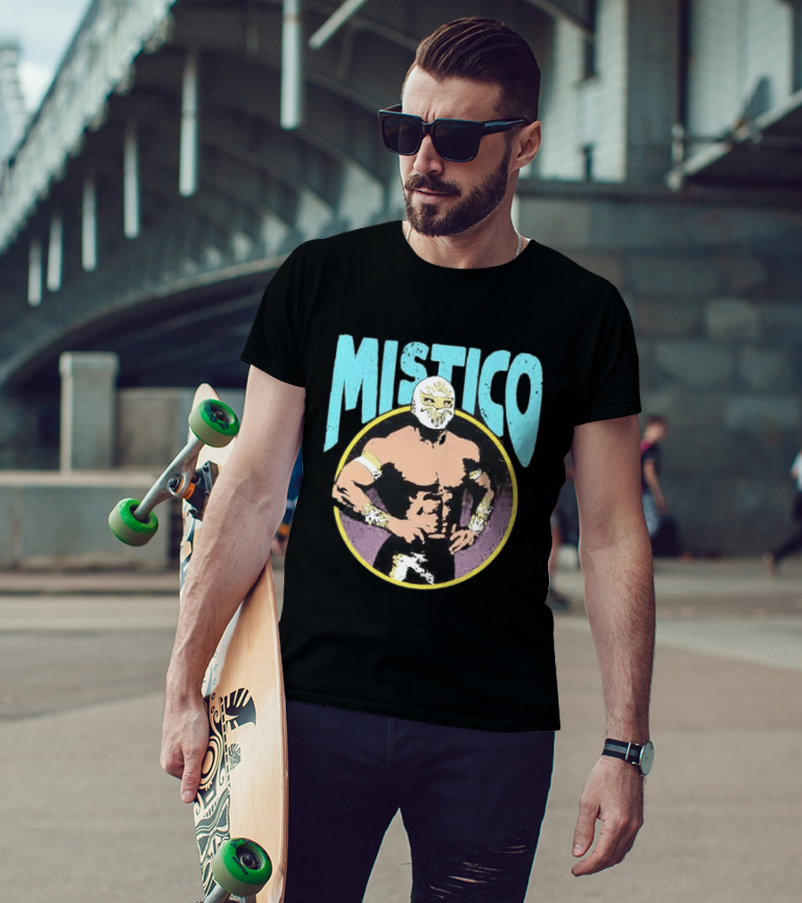 Mistico Lucha Libre Wrestler CMLL Mexican Wrestling Iconic Masked Fighter T-Shirt