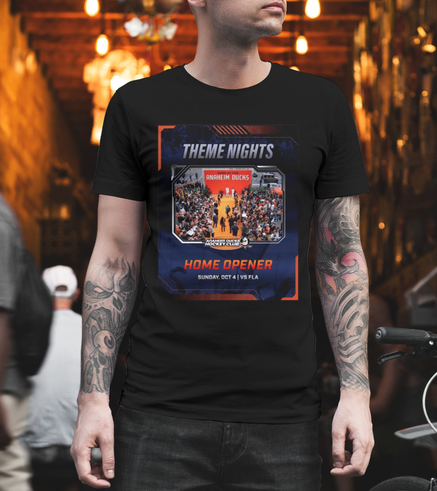 Theme Nights Home Opener Anaheim Ducks Hockey Club Sunday Oct 4 Vs Fla T-Shirt
