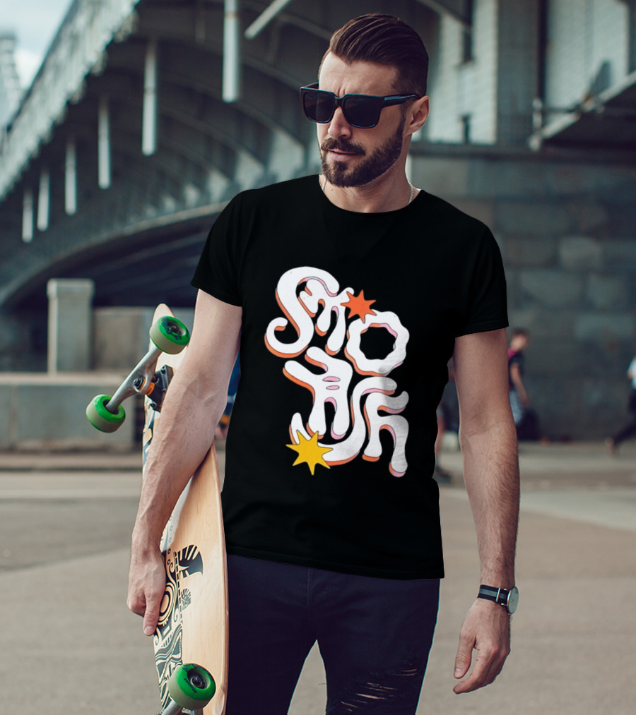 Stash Groovy 70s Retro Psychedelic Style With Stars T-Shirt