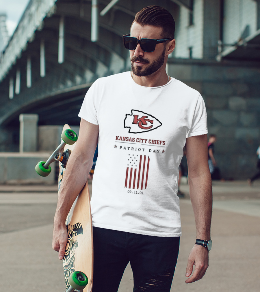 Kansas City Chiefs Vs All Y'all Patriot Day Flag Chiefs KC Arrowhead Red White Stripes Stars 9 11 01 T-Shirt