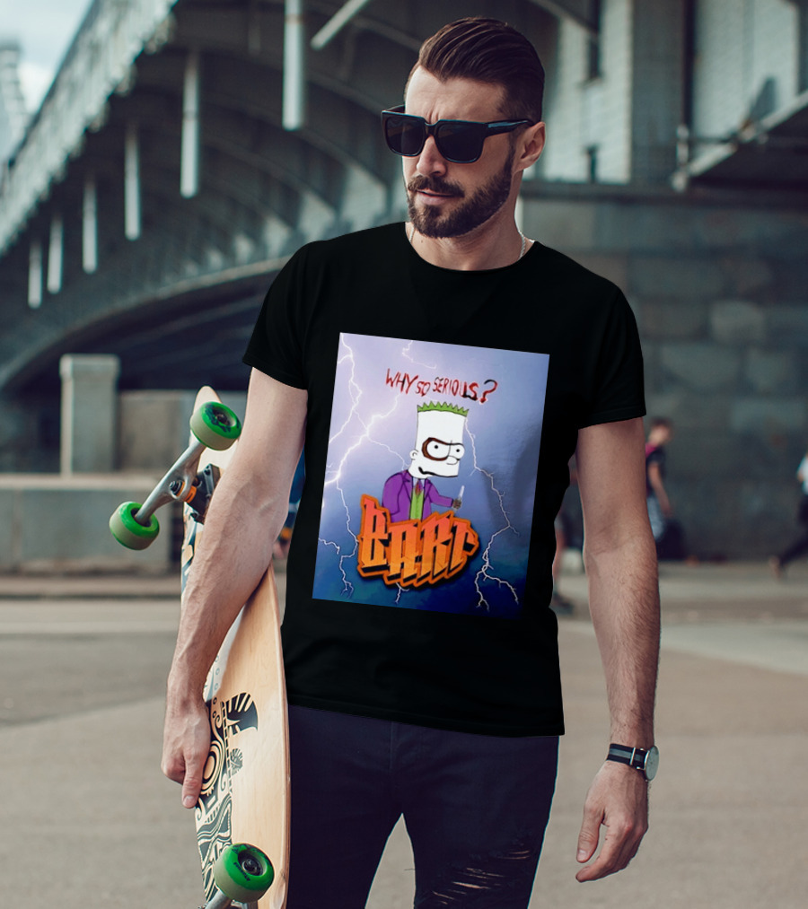 Bart Simpson Why So Serious Joker Lightning Mashup T-Shirt