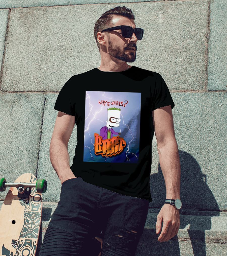 Bart Simpson Why So Serious Joker Lightning Mashup T-Shirt