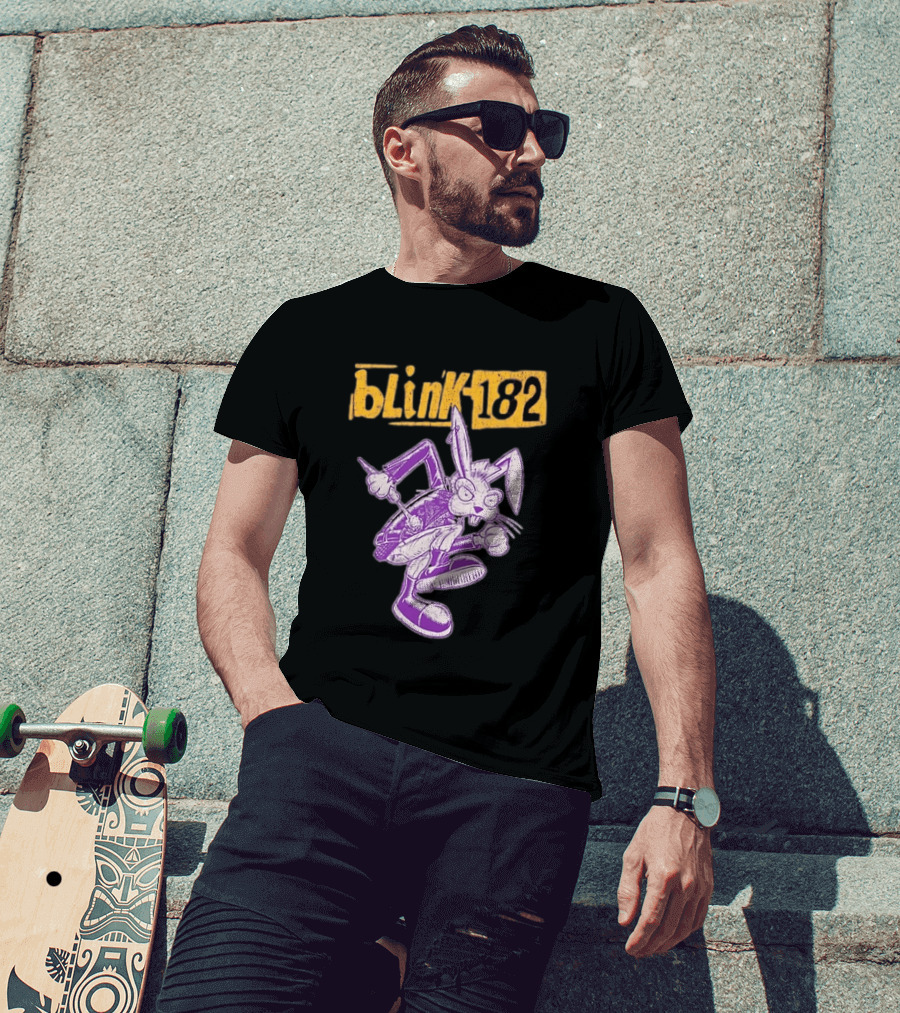 Blink 182 Distressed Punk Bunny T-Shirt